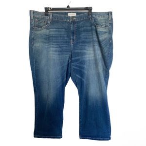 Lane Bryant Flex Magic Waistband Mid rise Girlfriend Crop Denim Jeans